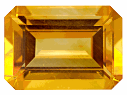 Minimum 5.00ct, 14x10mm emerald cut madeira citrine from Brazil.